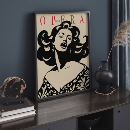 Paris Opera Vintage Poster - Retro Music Wall Art