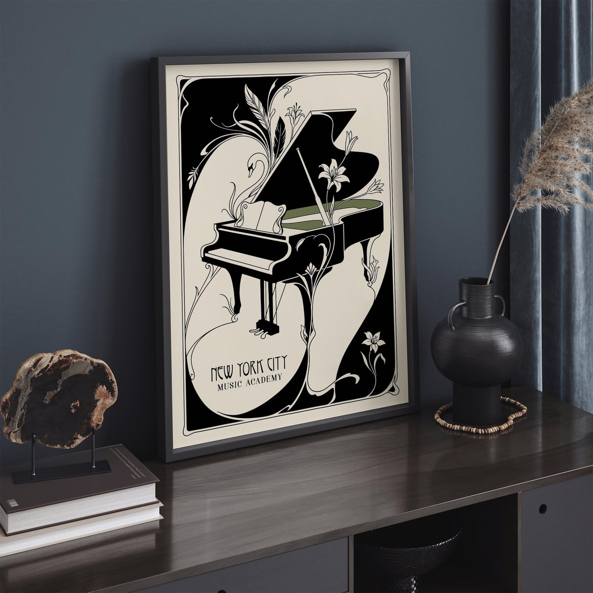 New York City Music Academy Art Nouveau Poster