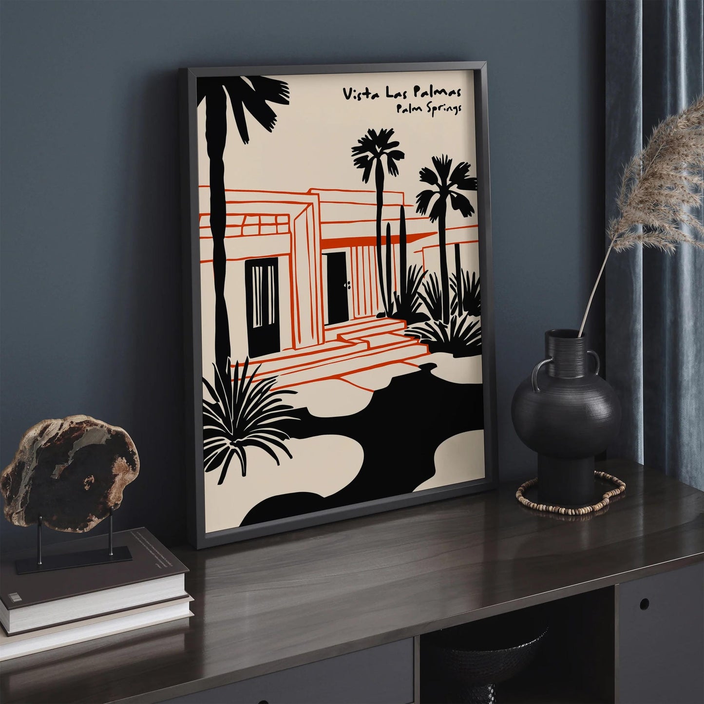 Retro Palm Springs Architecture Poster – Mid Century Wall Art