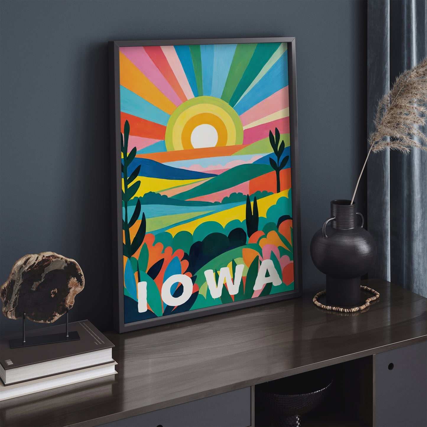 Iowa Art Print - Iconic Travel Wall Decor