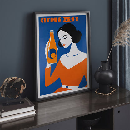 Citrus Zest Vintage Drink Poster Print