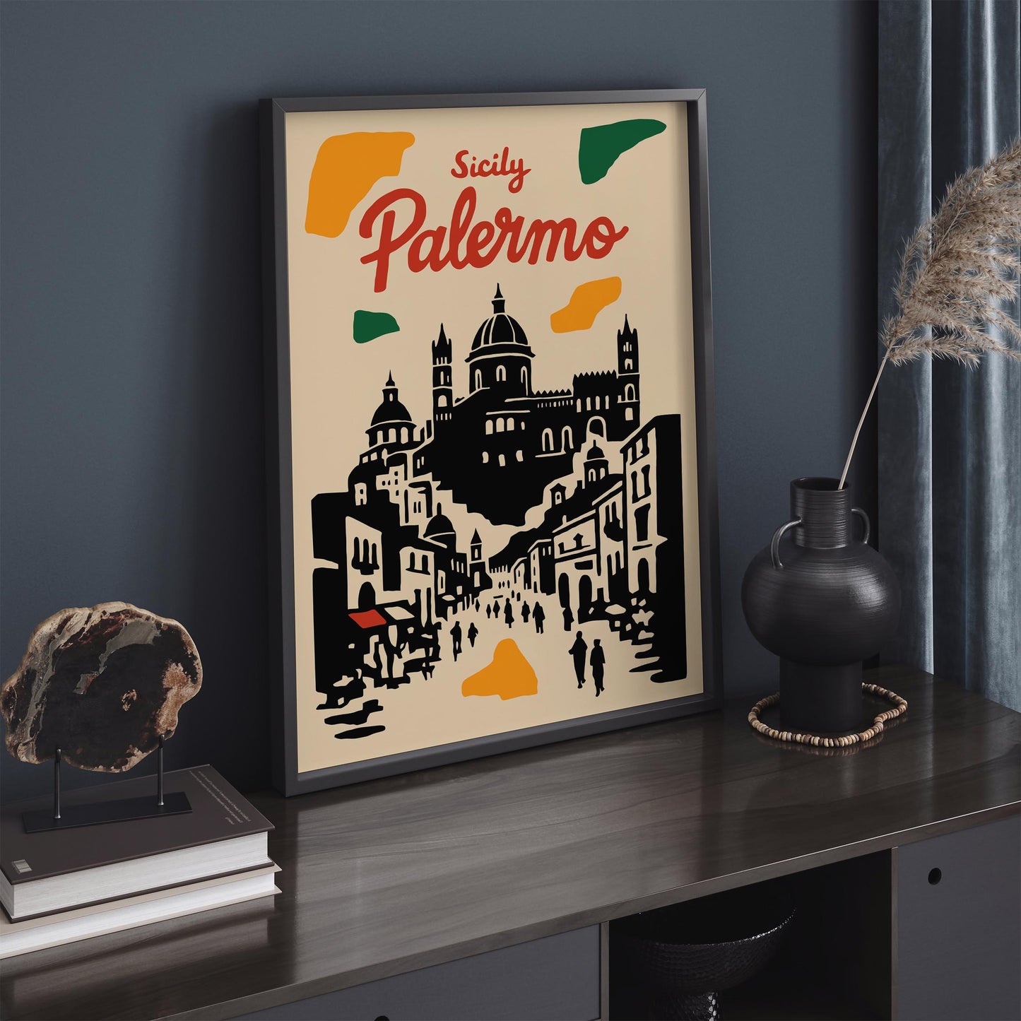 Sicily Palermo Cityscape Poster