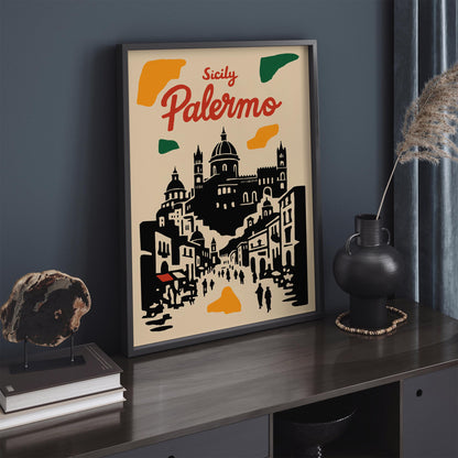 Sicily Palermo Cityscape Poster