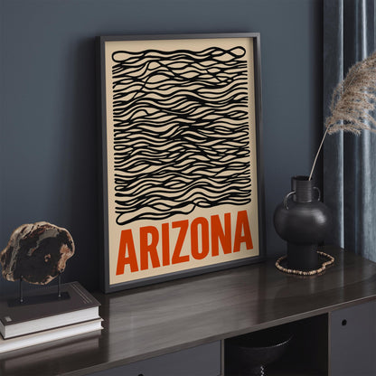 Arizona Abstract Poster - Mid Century Modern Wall Art