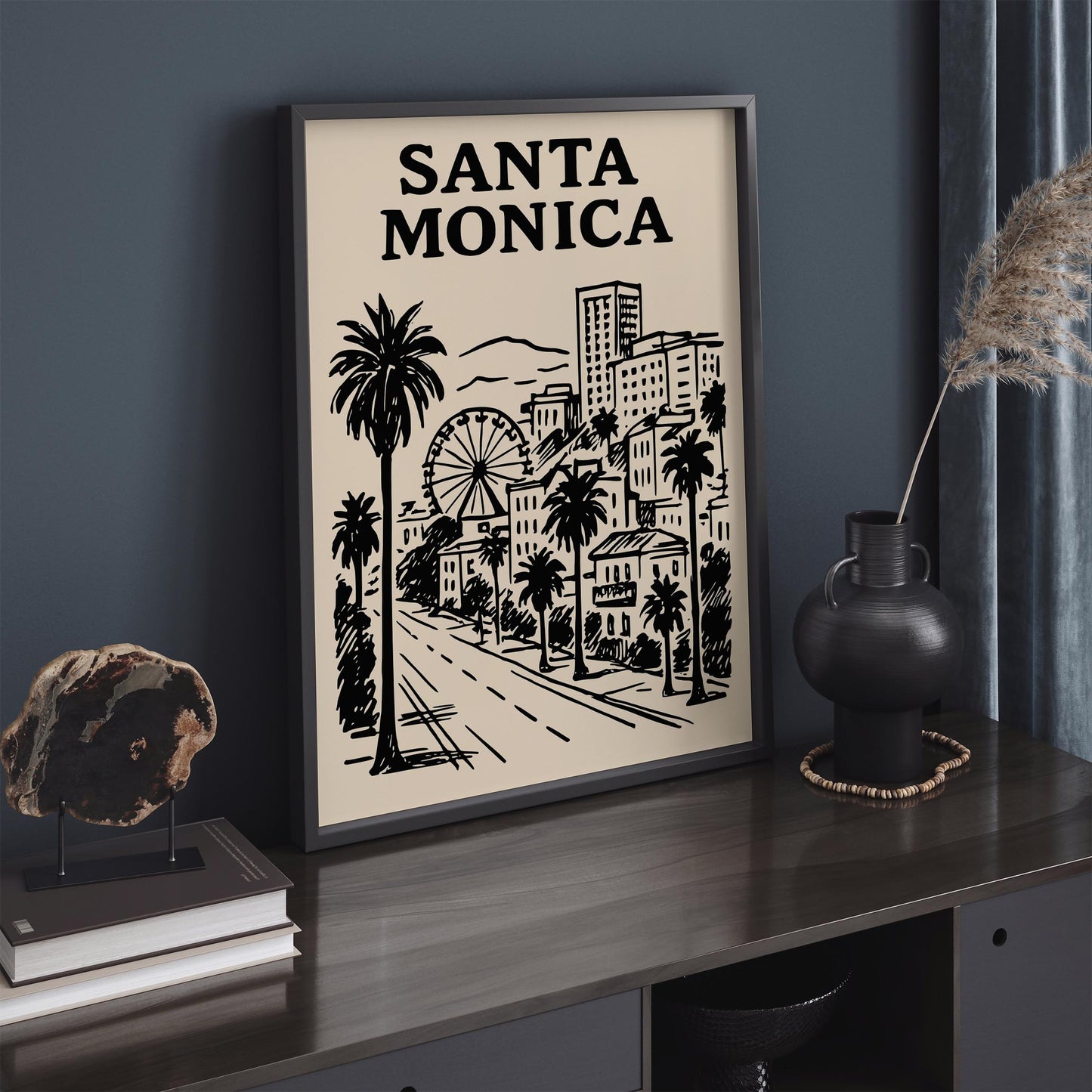Santa Monica Cityscape Poster