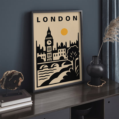 London Big Ben Modern Travel Poster