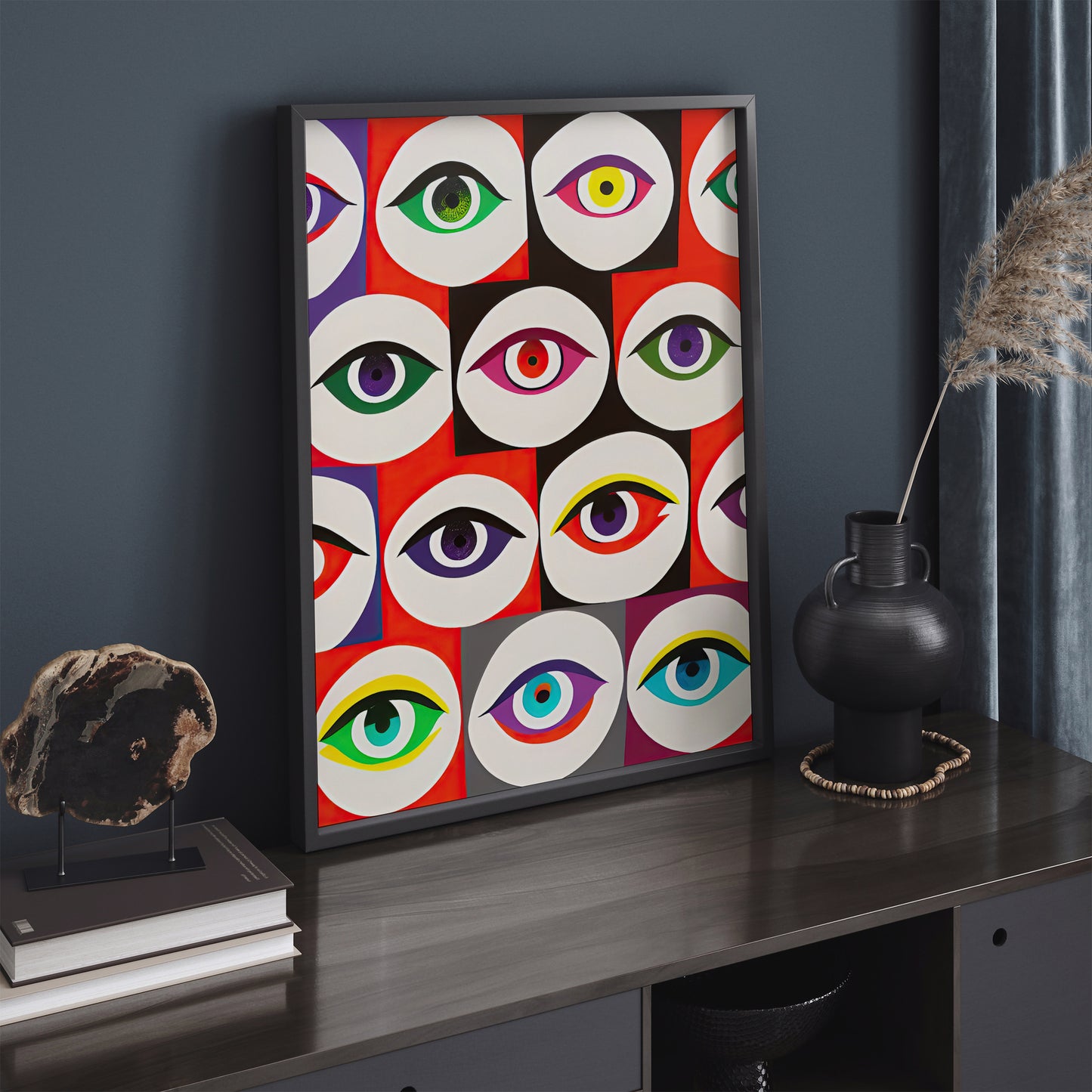 Mid-Century Artistic Eyes Poster