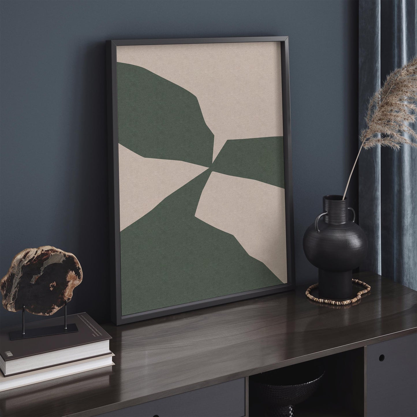 Green Abstract Shapes Poster