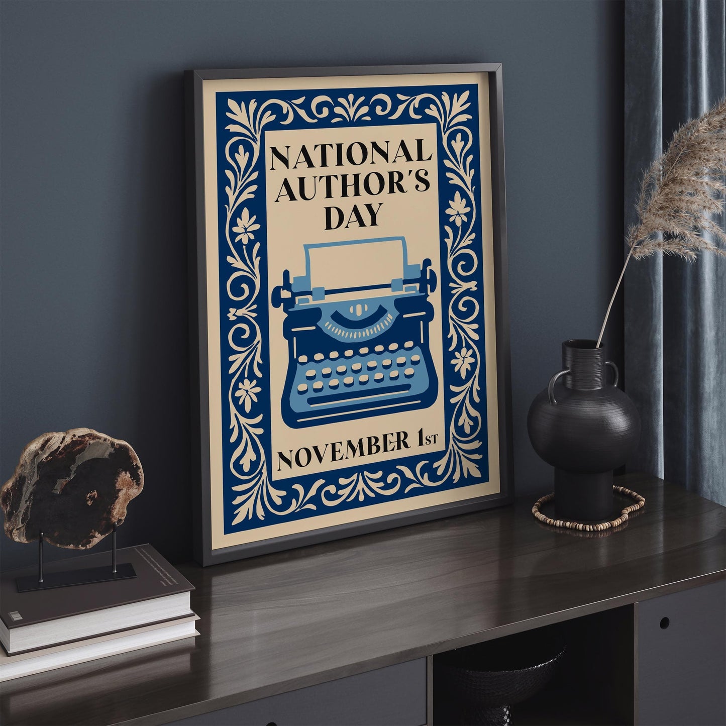 National Authors Day Poster -  Typewriter Art Print