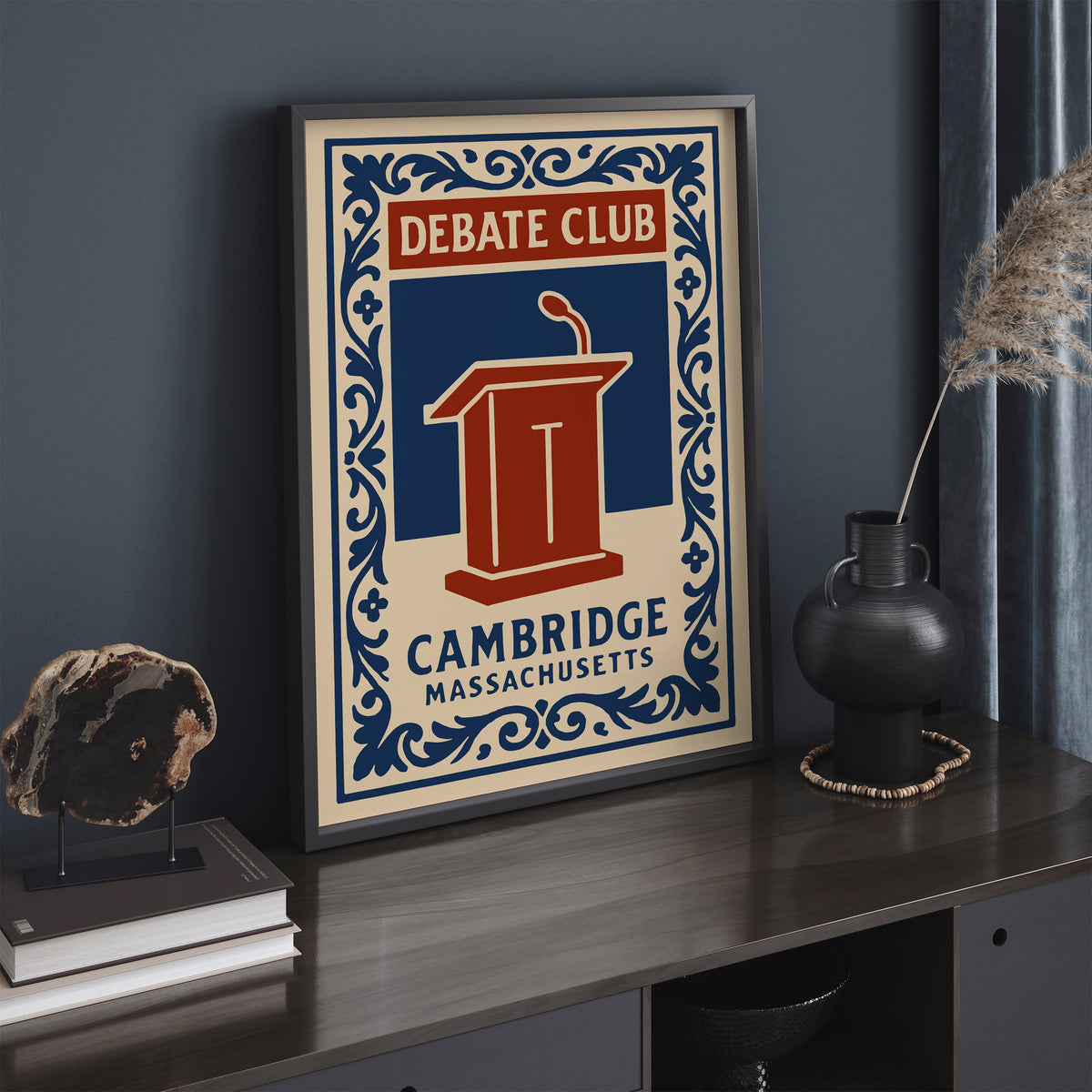Cambridge Massachusetts Debate Club Art Poster