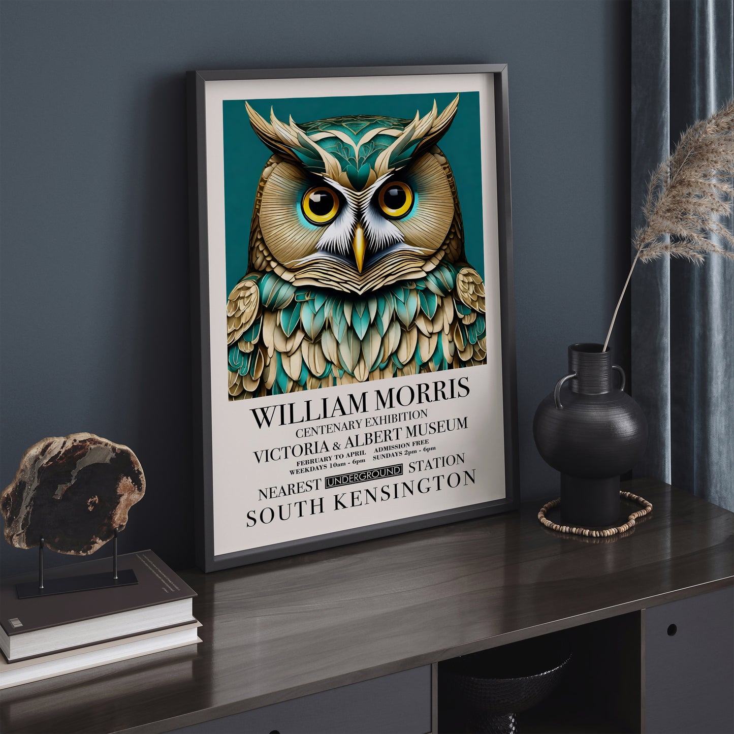 William Morris Victorian Owl Wall Art