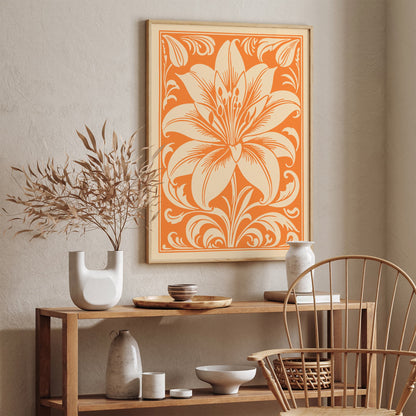 Lily Flower Orange Poster