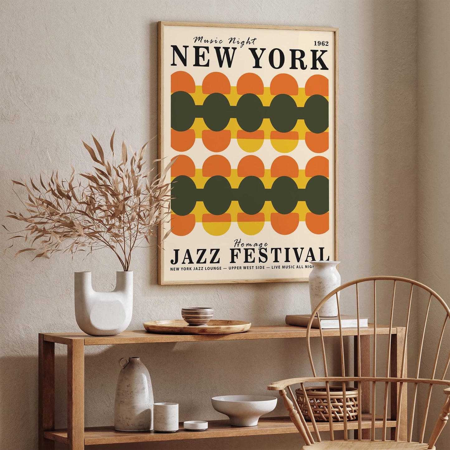 New York Music Night 60s Vibe Poster