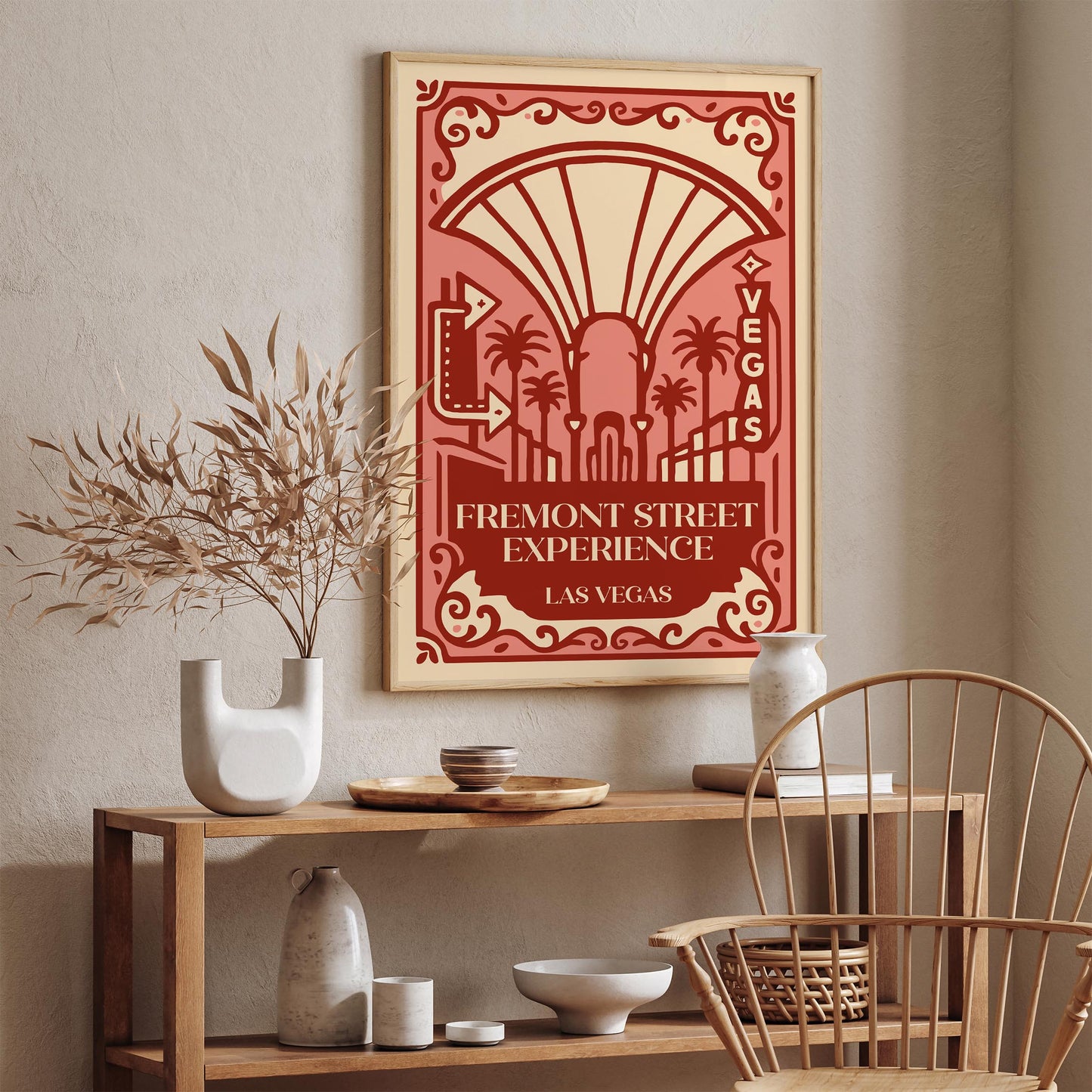 Fremont Street Las Vegas Poster - Cityscape Travel Art