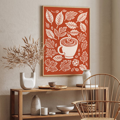 Coffee Time Fall Kitchen Wall Art