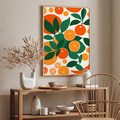 Oranges Colorful Kitchen Print 2025