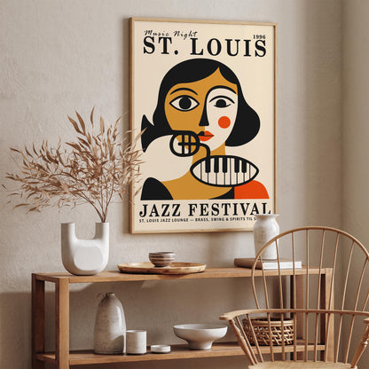St. Louis Jazz Festival Poster – Vintage Jazz Wall Art