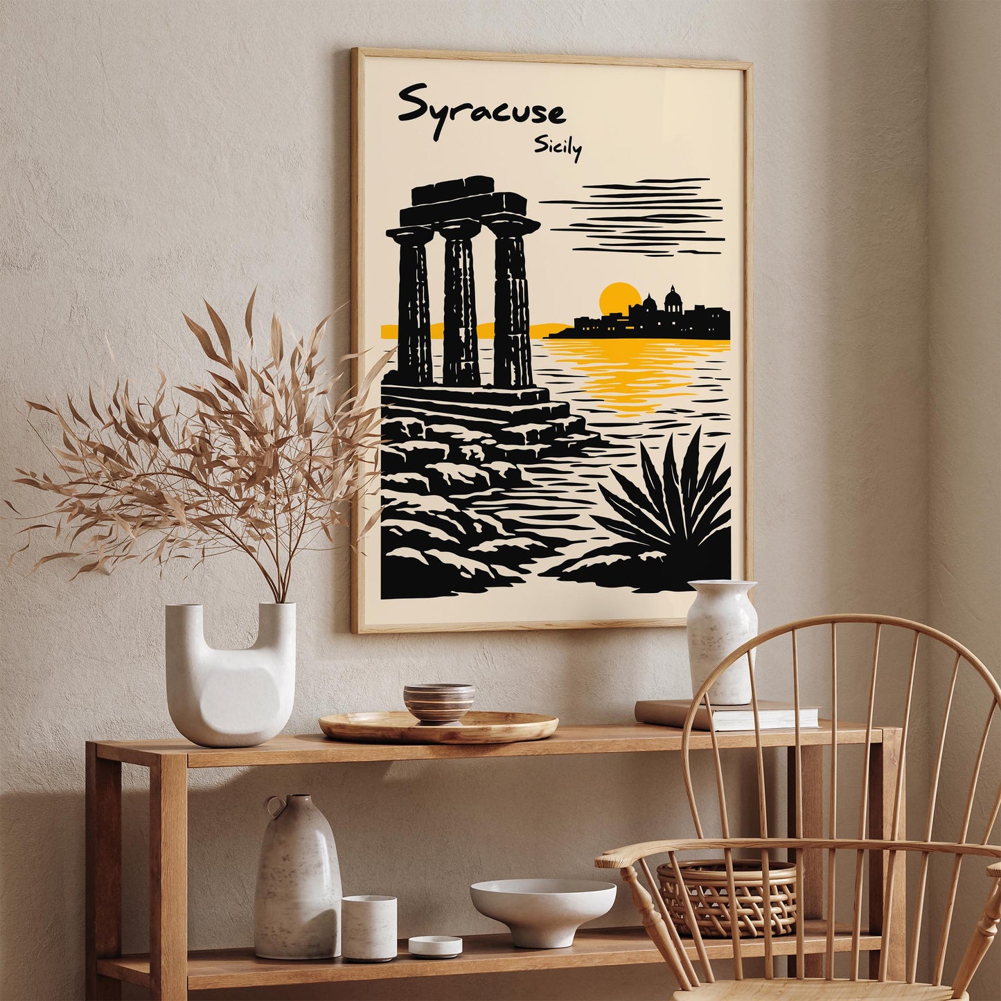 Syracuse Sicily Travel Poster