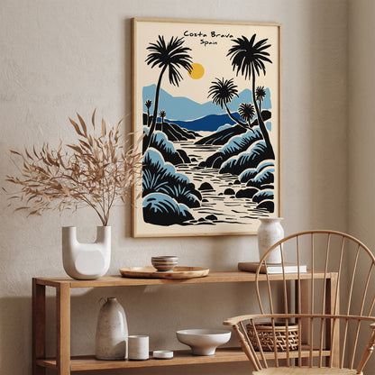 Costa Brava Spain Tropical Poster