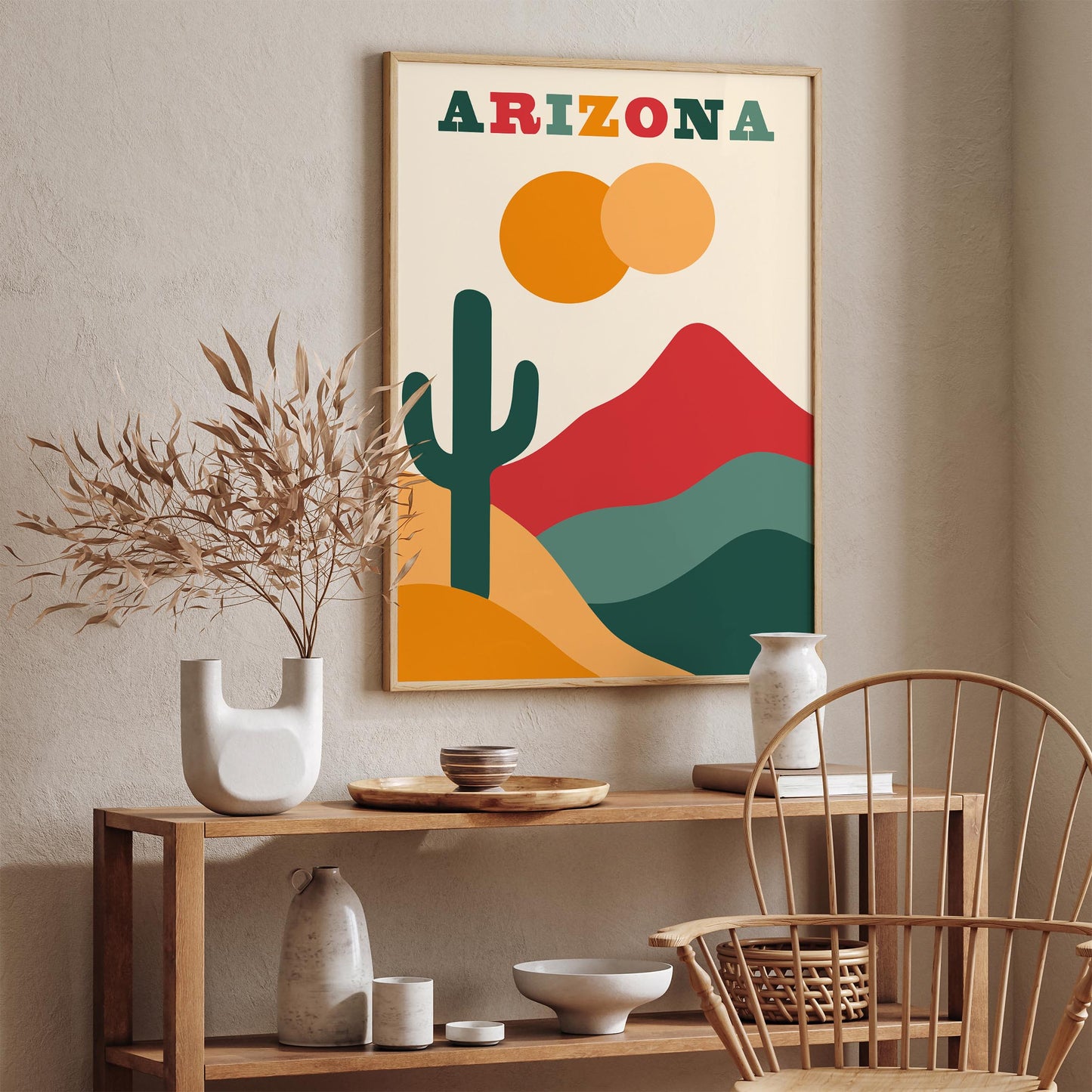 Arizona Travel Poster - Modern Wall Art - Arizona Colorful Gift Idea