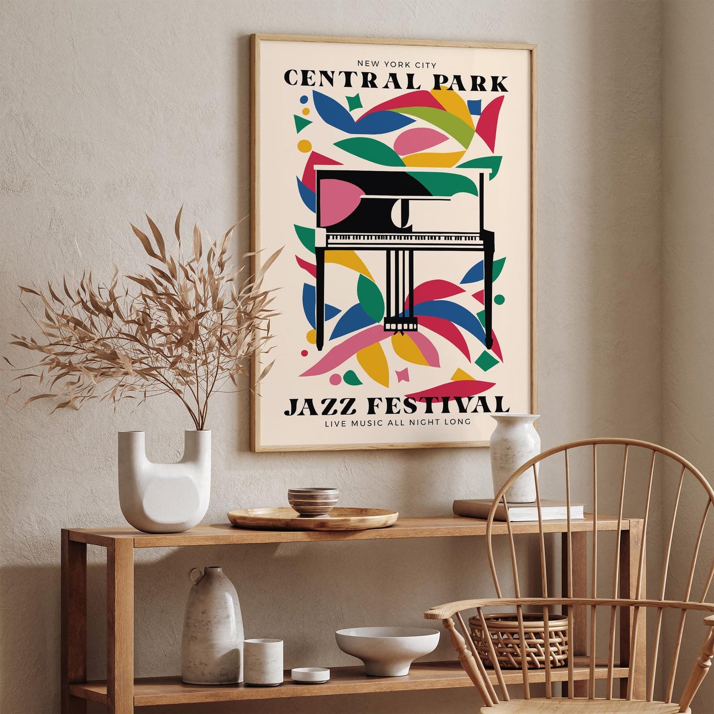 Central Park NYC Jazz Music Poster Print