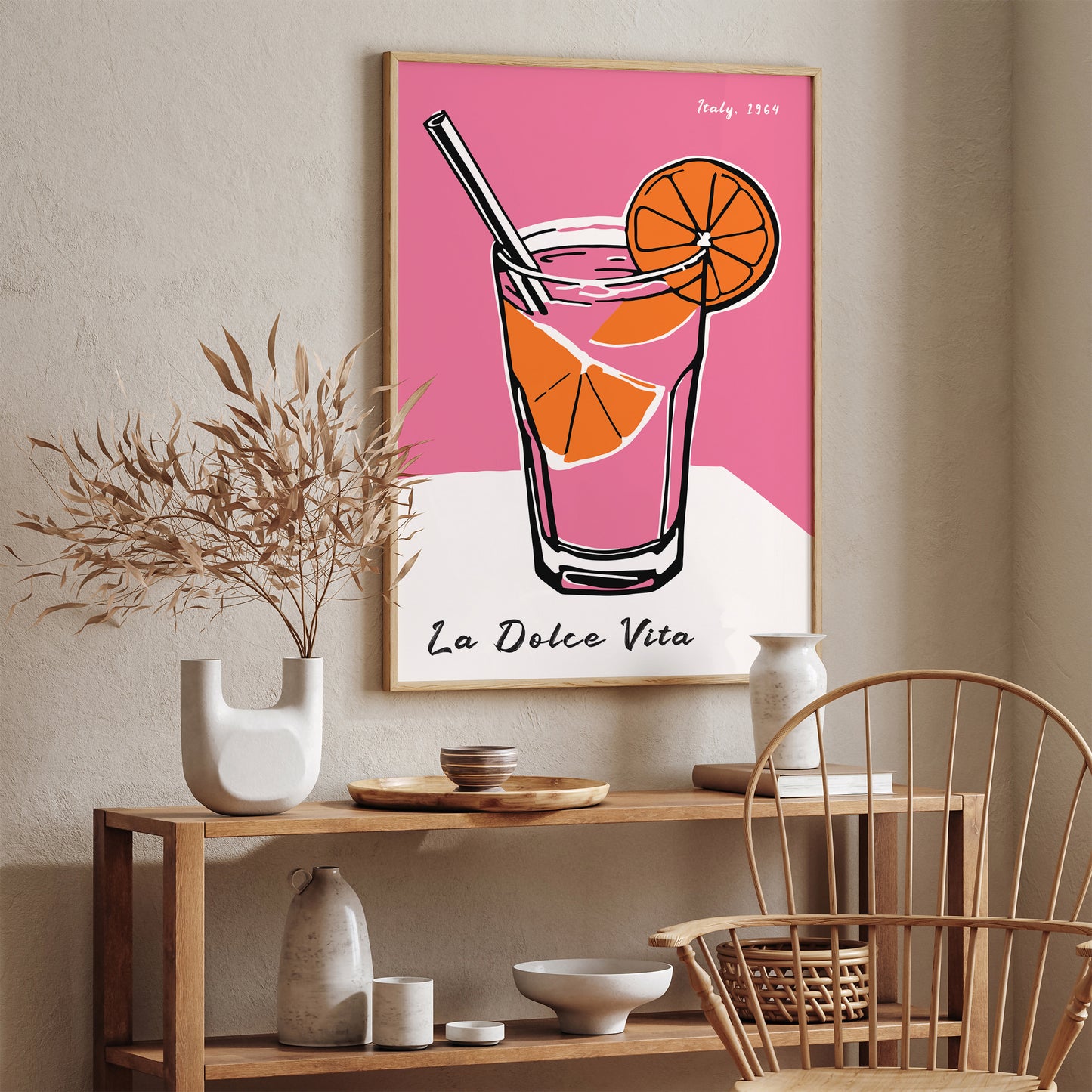 La Dolce Vita Pink Drink Poster