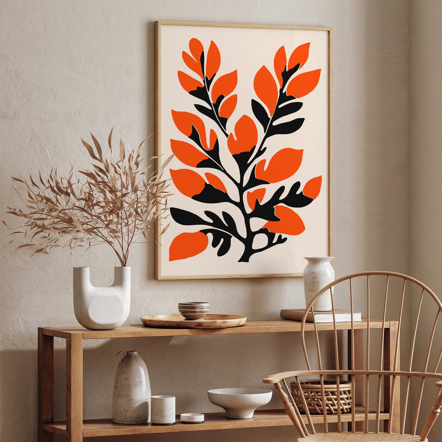 Retro Botanical Poster for Kitchen Decor