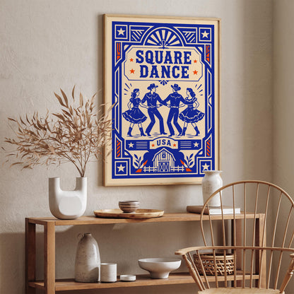 Square Dance USA Art Poster