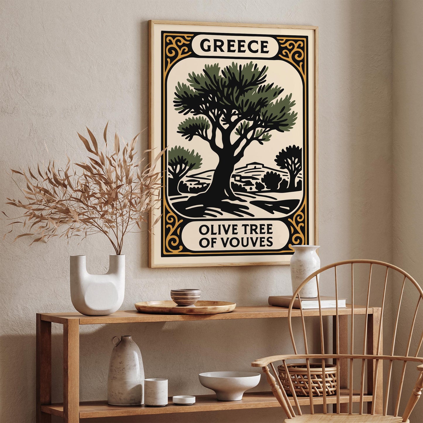 Greece Olive Trees Poster