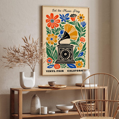 Vinyl Fair California Music Poster