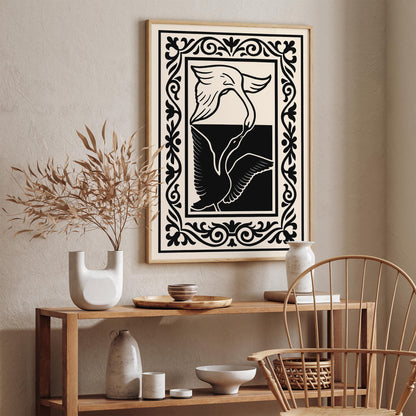 Black & White Swan Poster