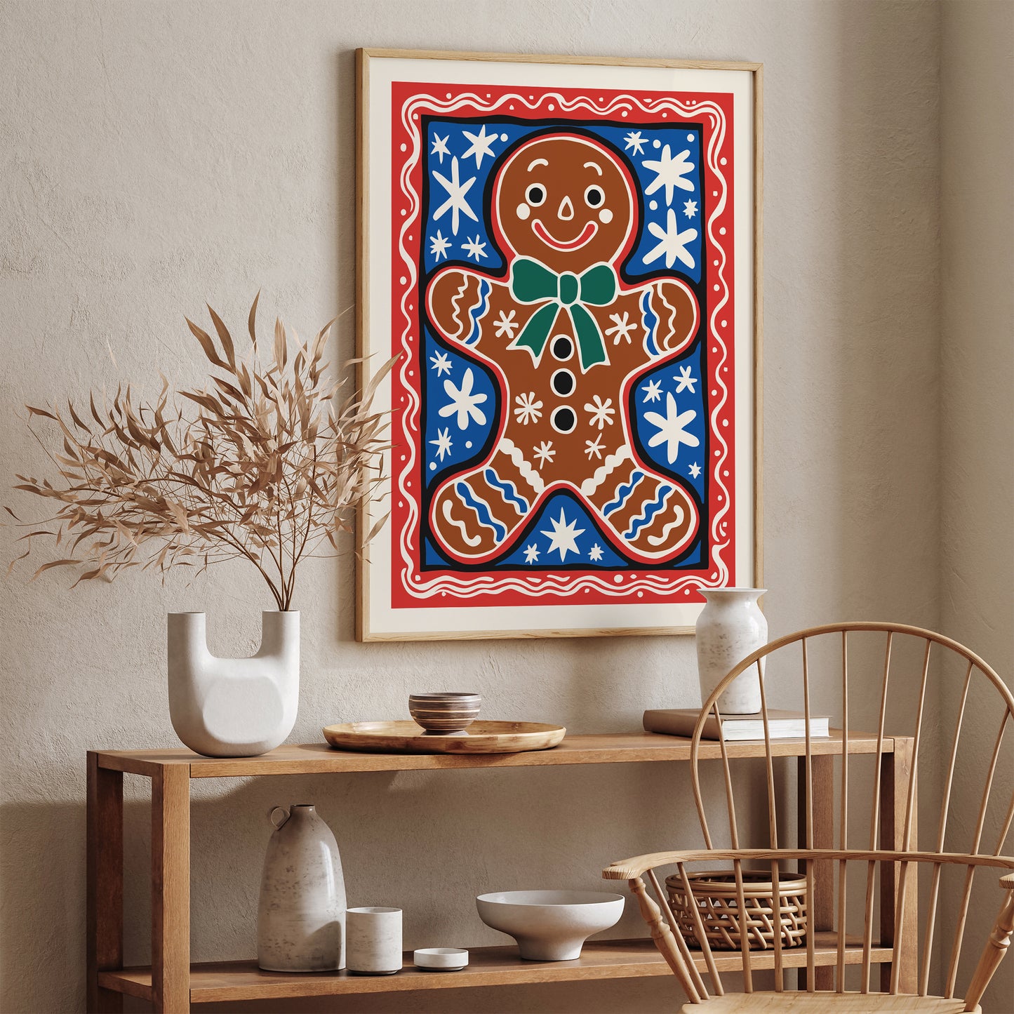 Gingerbread Man Kids Poster – Funny Wall Art