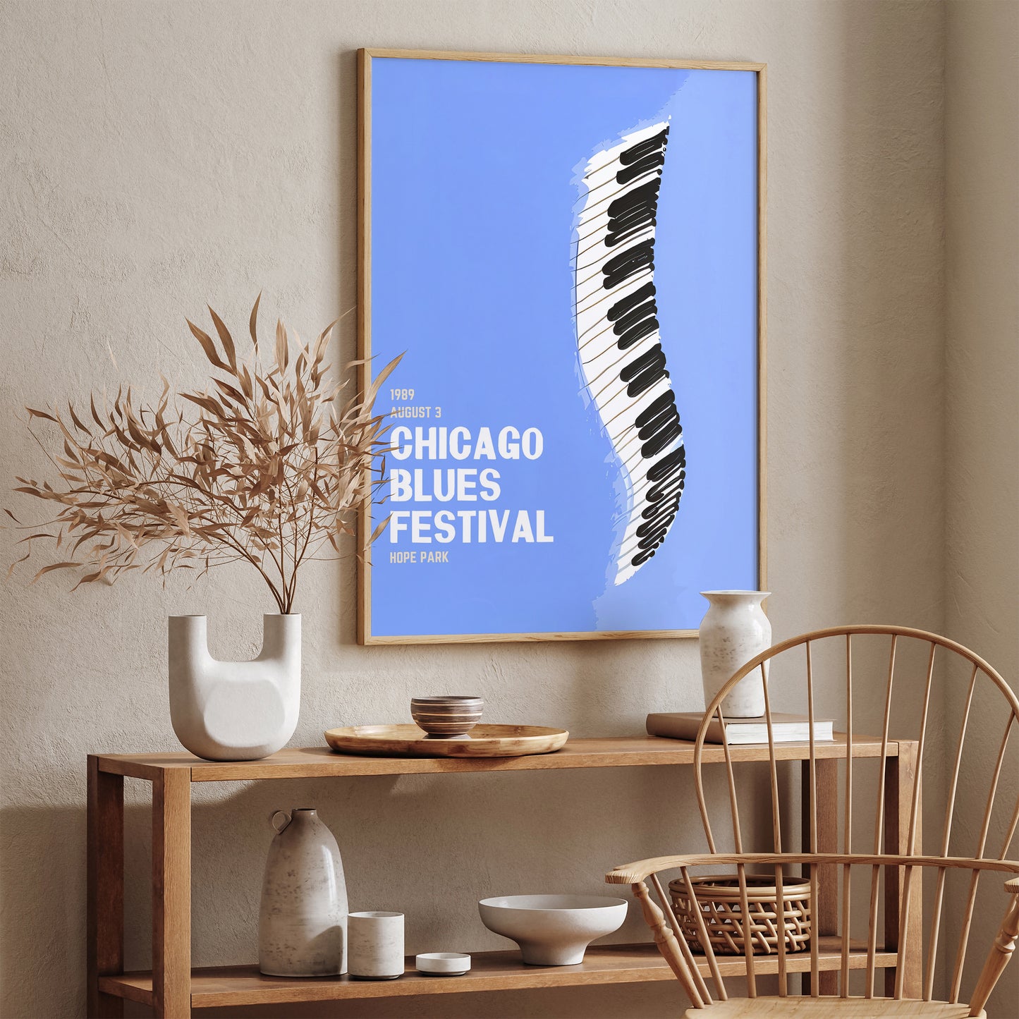 Chicago Blues Festival 1989 Minimal Poster