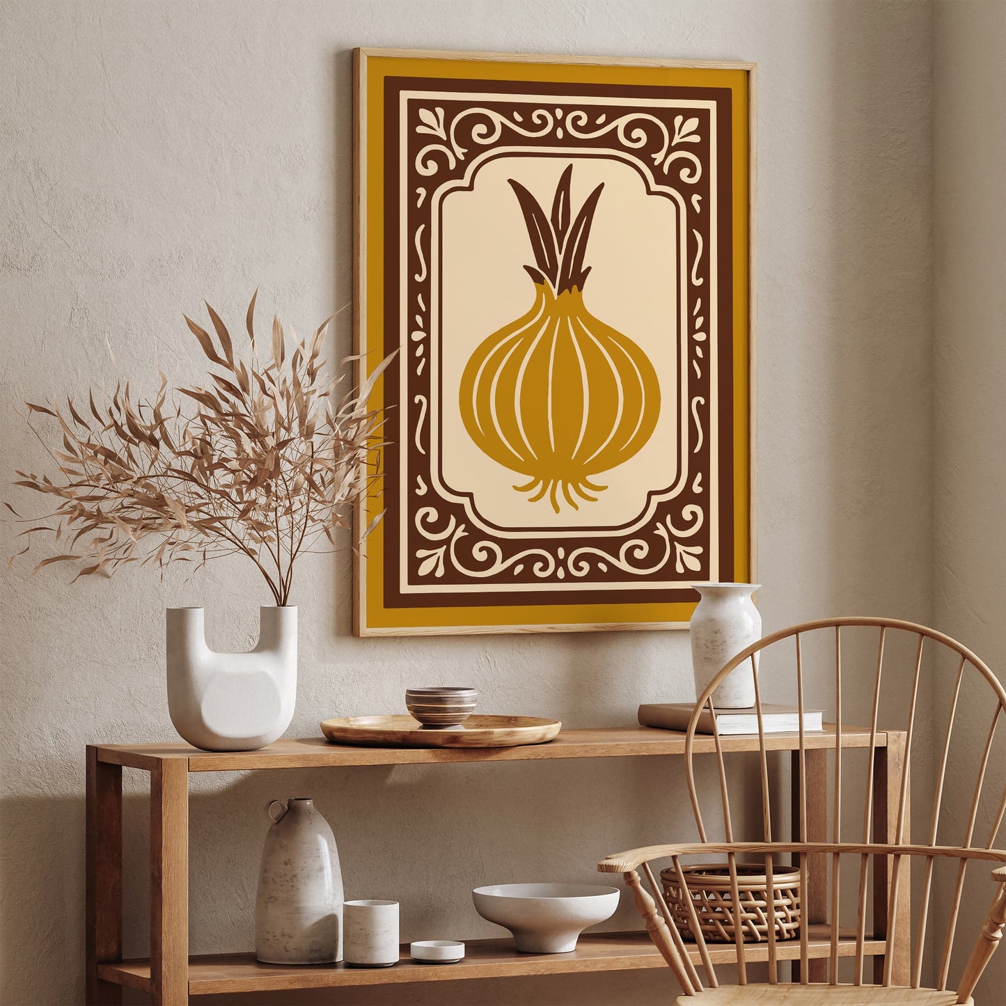 Onion Art Print - Farmhouse Wall Art for Kitchen Decor