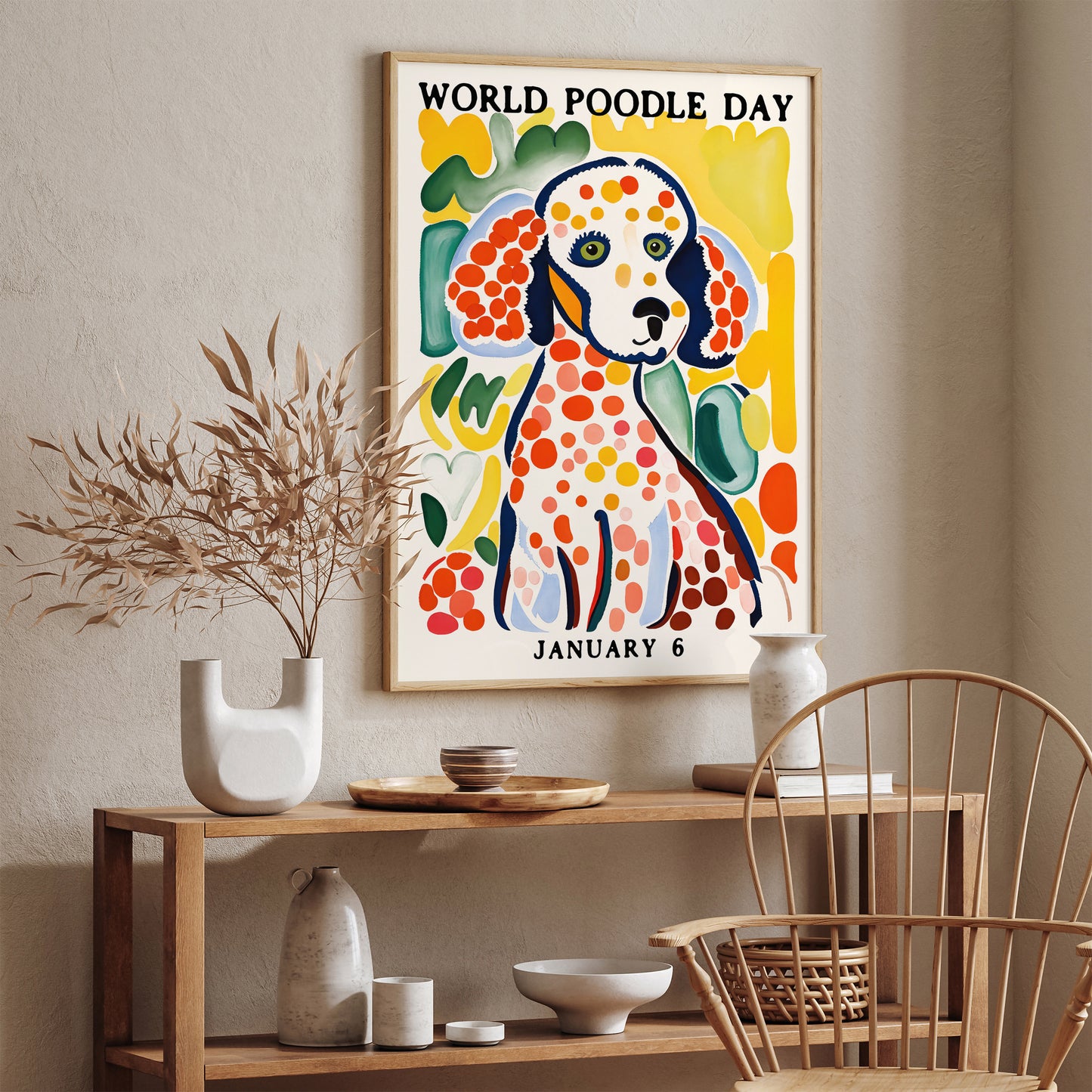 World Poodle Day Watercolor Poster