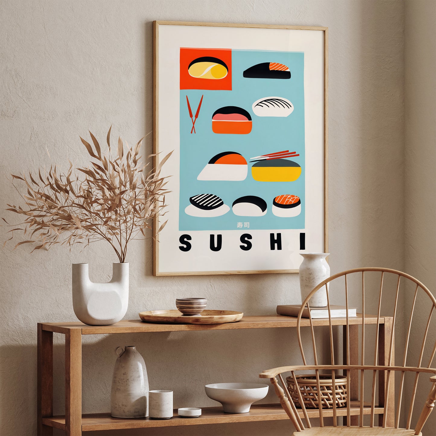 Retro Sushi Poster