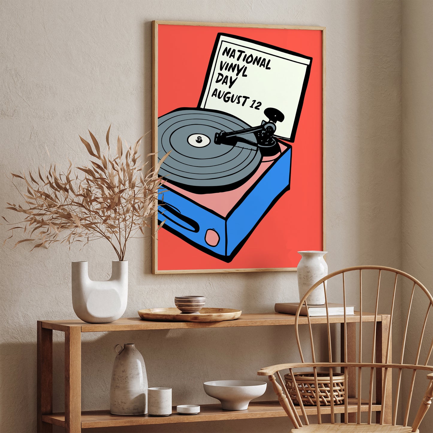 National Vinyl Day Retro Music Poster