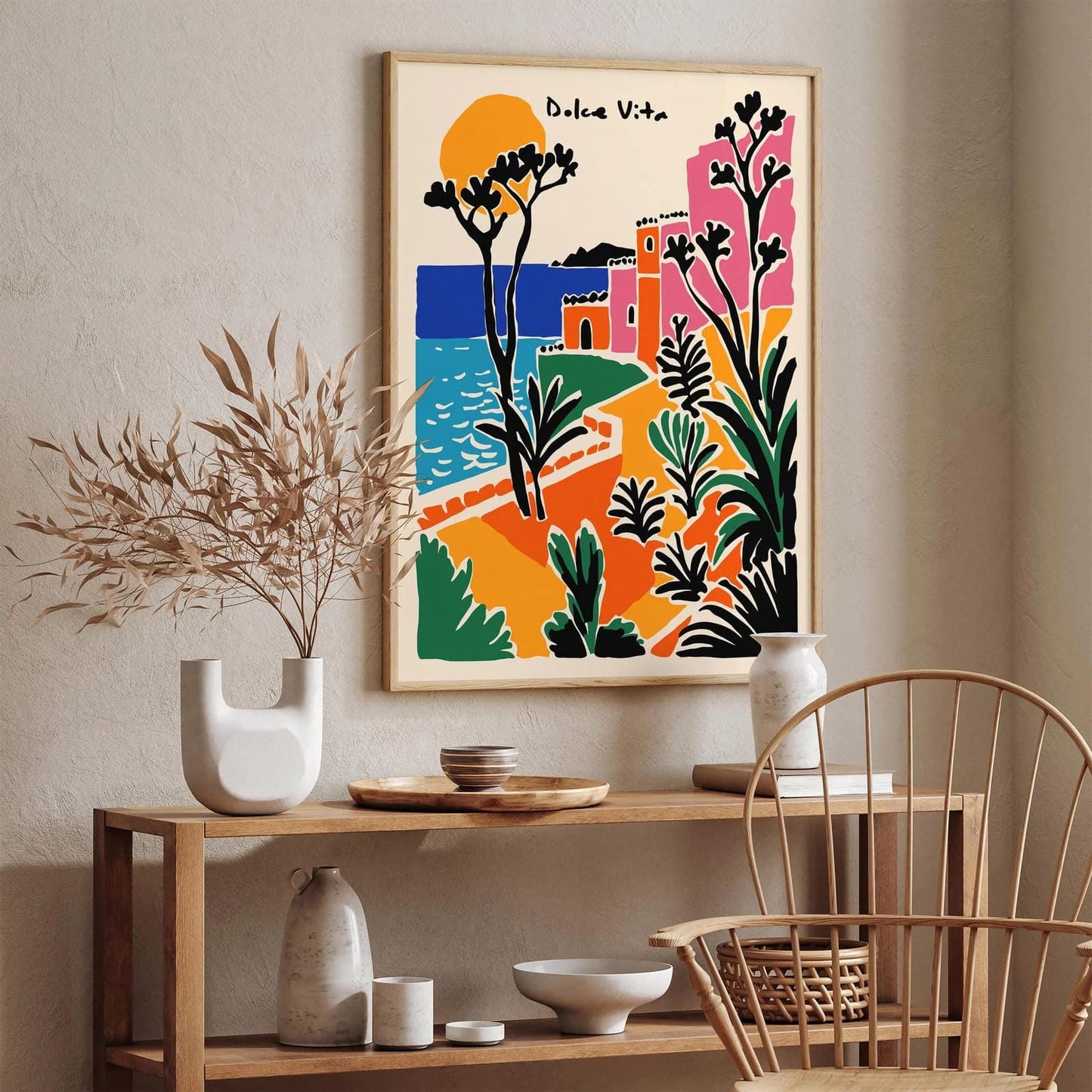 Dolce Vita Italian Colorful Travel Cityscape Poster
