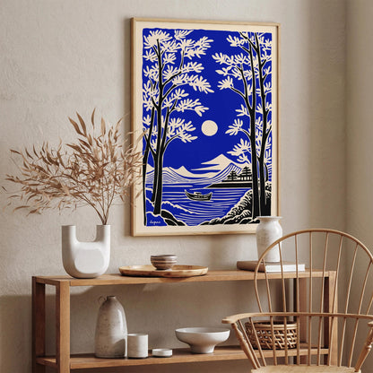 Mount Fuji Japan Blue Art Print