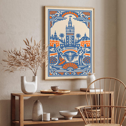 Seville Andalusia Travel Poster – Spain Wall Art Print