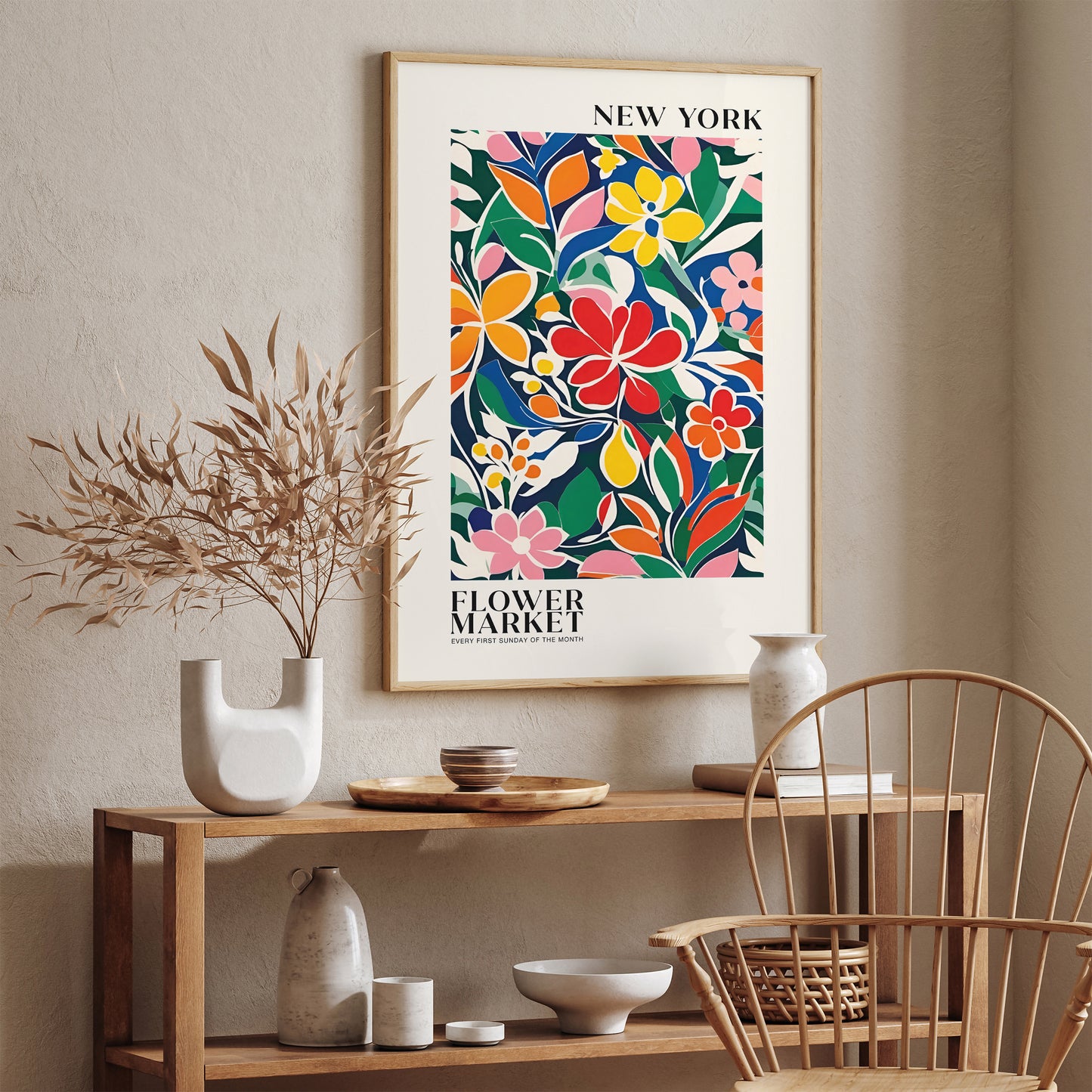 New York Flower Market Poster