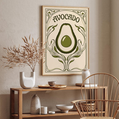 Green Avocado Kitchen Poster