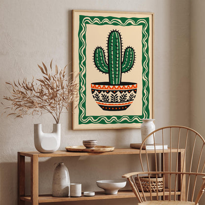 Cacti Mexican Style Plant Poster