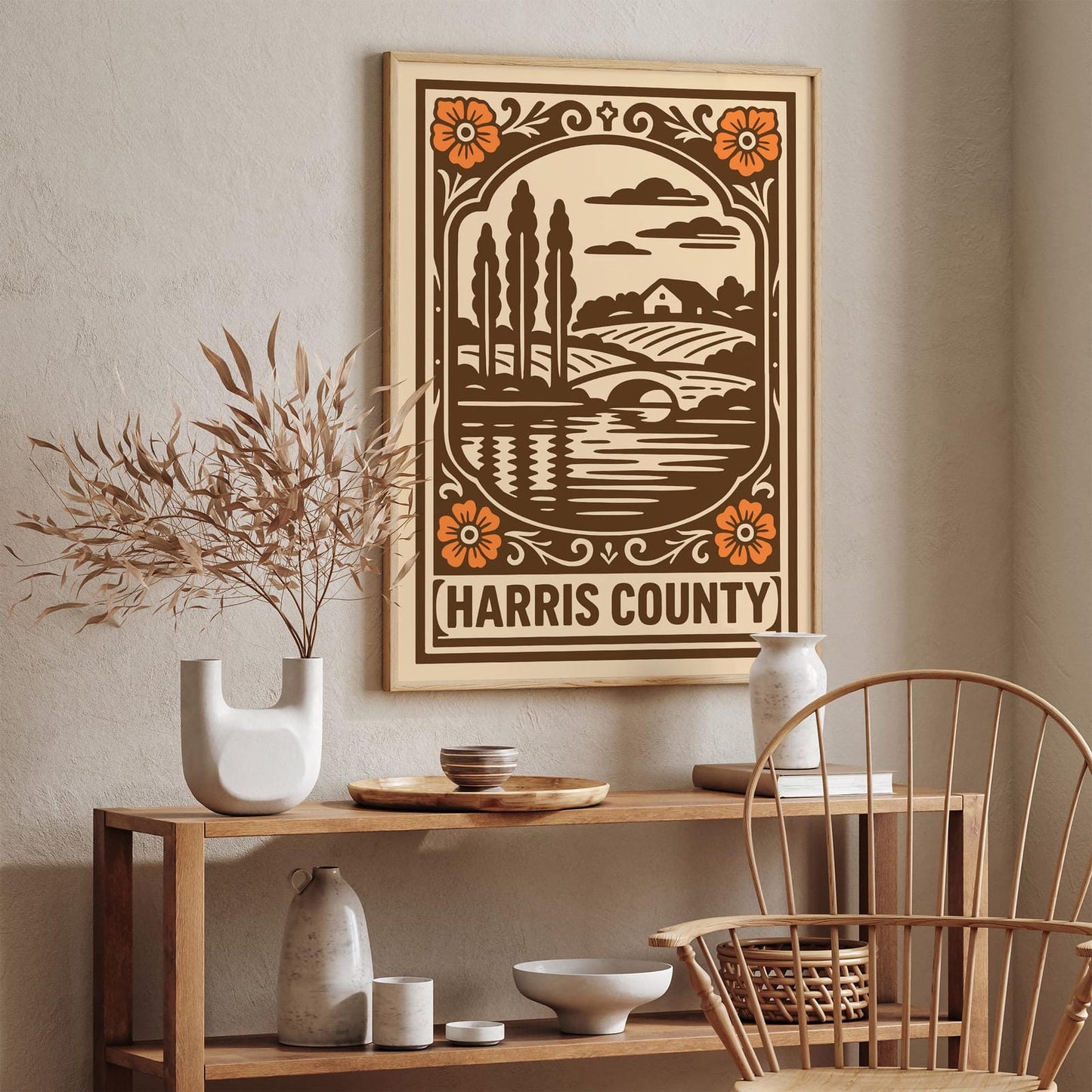 Harris County Landscape Wall Art Print