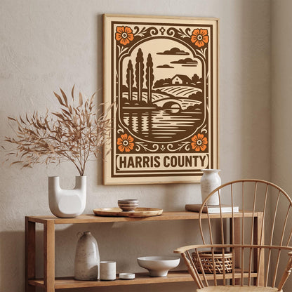 Harris County Landscape Wall Art Print