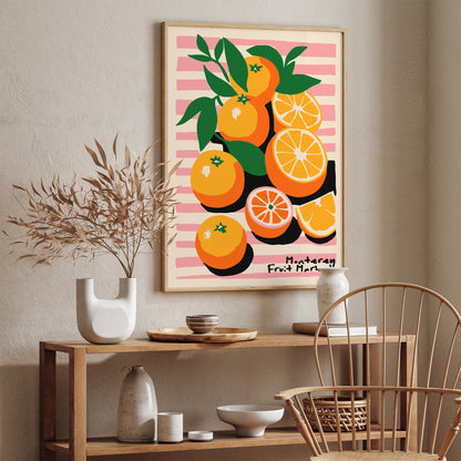 Monterey Fruit Market Oranges Poster