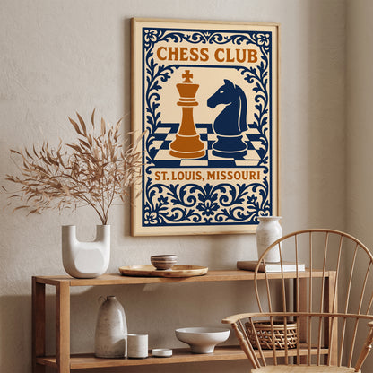 St. Louis Chess Club Poster - Missouri Chess Wall Art