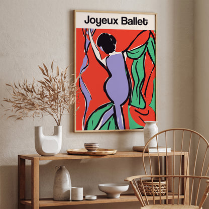 Joyeux Ballet Retro Ballerina Poster