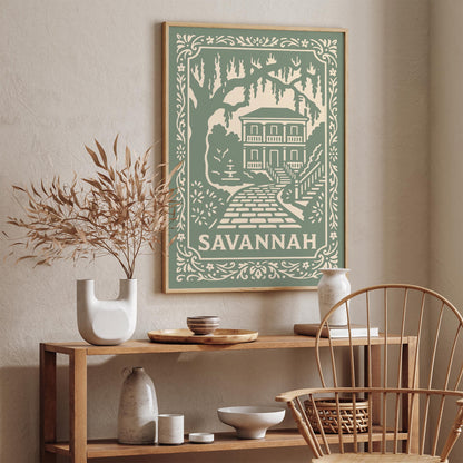 Savannah Georgia Poster – Vintage Travel Wall Art