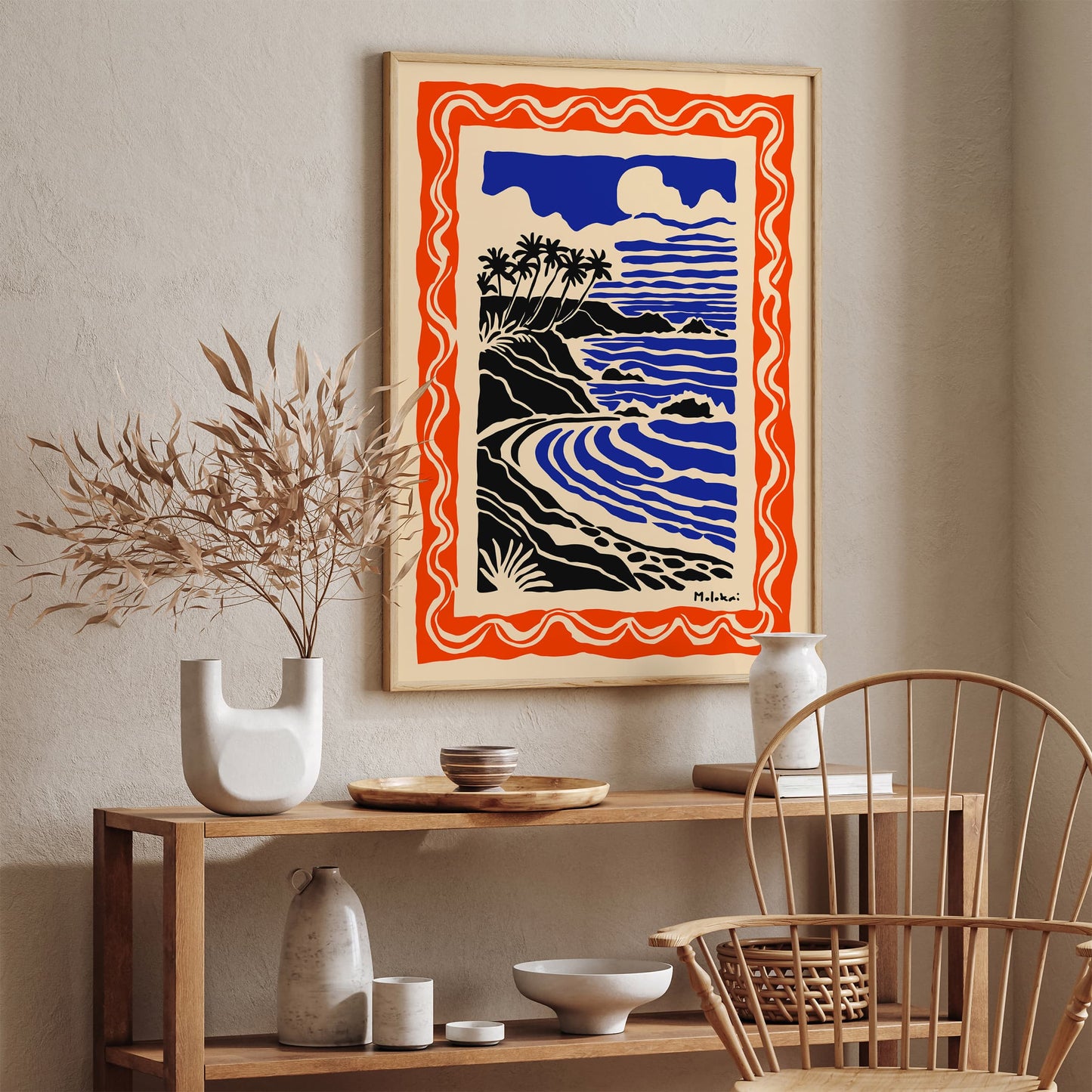 Molokai Hawaii Island Travel Poster